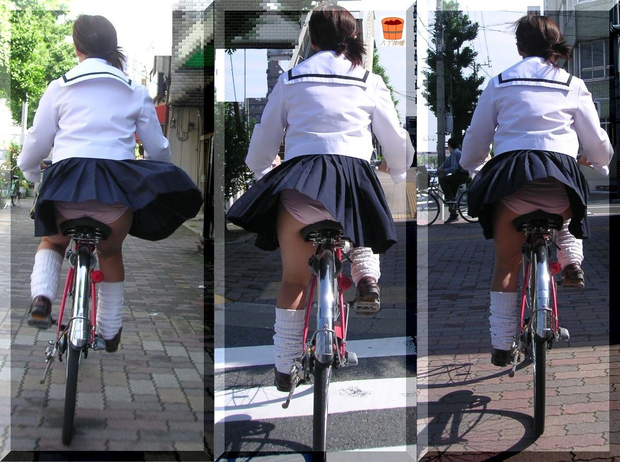 【画像】 ミニスカートで自転車に乗った結果・・・・・当然こうなるｗｗｗｗｗｗｗｗ